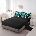 thumbnail image 3 of Erosebridal Geometric Stripe Bedding Queen Size,Abstract Artwork Comforter Sets with Sheets,Geometry Lines Decor,Reversible,Lightweight,7 Pieces, 3 of 5
