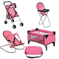 thumbnail image 1 of Set Doll Play Fash n Kolor de 4 piezas con Pack N Play y silla de paseo, 1 of 6