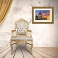 thumbnail image 3 of Bishop, Russ 24x17 Gold Ornate Wood Framed with Double Matting Museum Art Print Titled - Sunset over the Dunedin Railway Station-Dunedin-South Island-New Zealand, 3 of 4