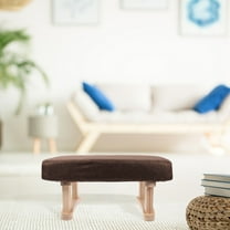 FRCOLOR Small Foot Rest for Couch 15 Inch Foot Stool for Bedroom Modern Under Desk Footstool for Living Room and Office Light Brown