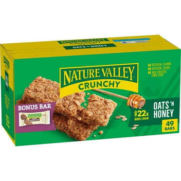 Nature Valley Oats 'N Honey Crunchy Granola Bars, 48 Bars, Bonus Breakfast Bar, 37.53 oz