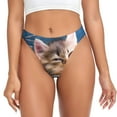 thumbnail image 1 of Balery Playful Cat Tangas de Algodón para Mujer con Estampado – Ropa Interior Sexy, Transpirable, G-string-Small, 1 of 6
