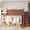 Deep Natural, variant on Jopath Queen size Loft Bed with Storage Shelves and Wardrobe, Solid Wood Loft Beds with Detachable Slide and Ladders for Boys Girls Natural