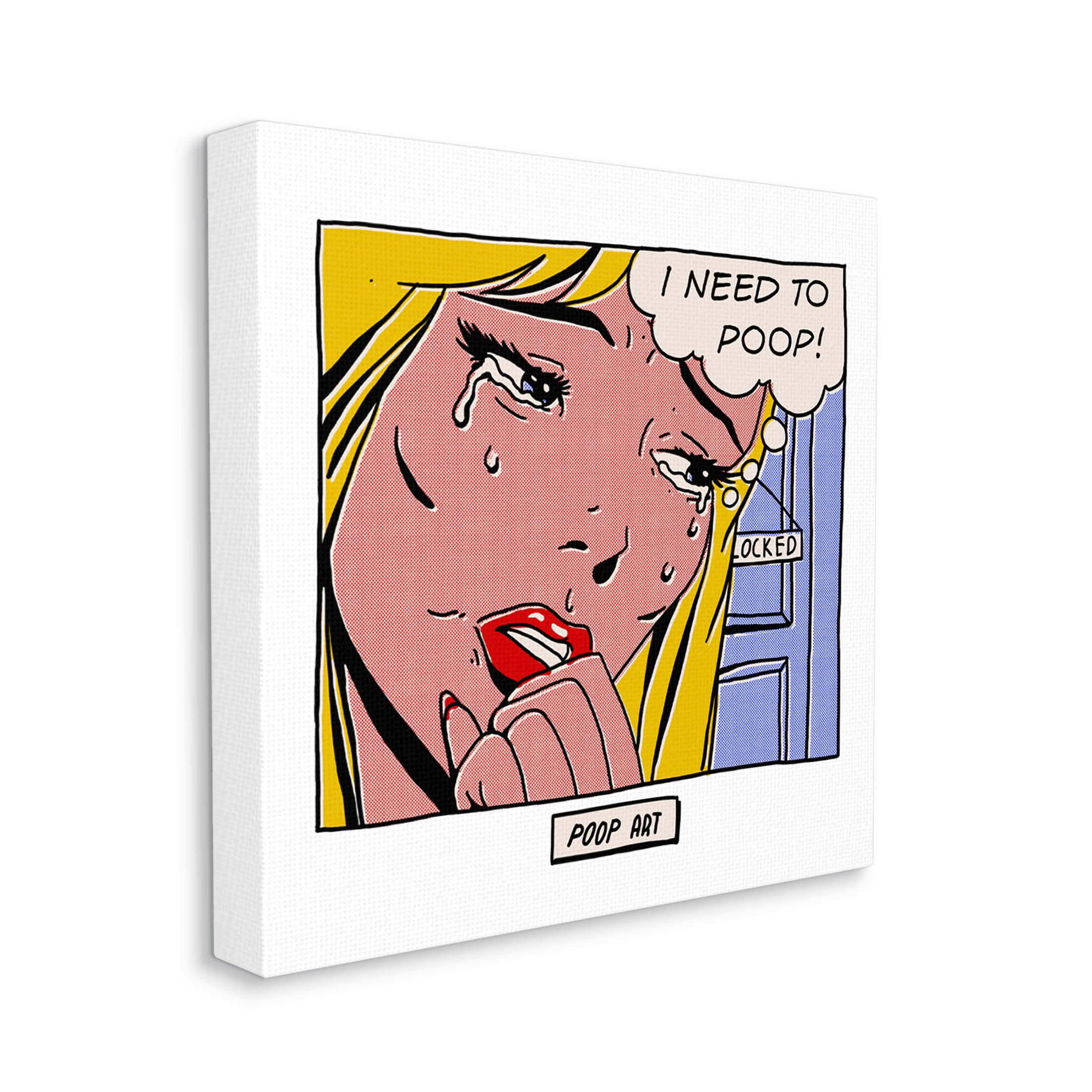 Stupell Industries Need To Poop Classic Comic Graphic Art Gallery Wrapped Canvas Print Wall Art, Design by Matheus Lopes Castro