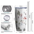 thumbnail image 6 of 20oz Tumblers White Christmas Snowman Pattern Stainless Steel Vacuum Insulated Double Wall Travel Tumbler Cups Mug with Lid and Straw,Cleaning Brush for Cold & Hot Drinks, 6 of 7