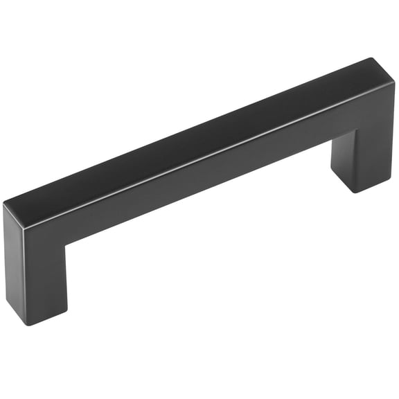 30-Pack Matte Black Cabinet Pulls, 3.86" (96mm) Center-to-Center, Modern Square Kitchen & Bathroom Handles, Stainless Steel Hardware