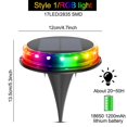 thumbnail image 5 of Lámpara de suelo con energía solar, impermeable, para jardín, camino, terraza, luces con 8 LED, lámpara solar para el patio de la casa, camino de acceso, césped, 5 of 5