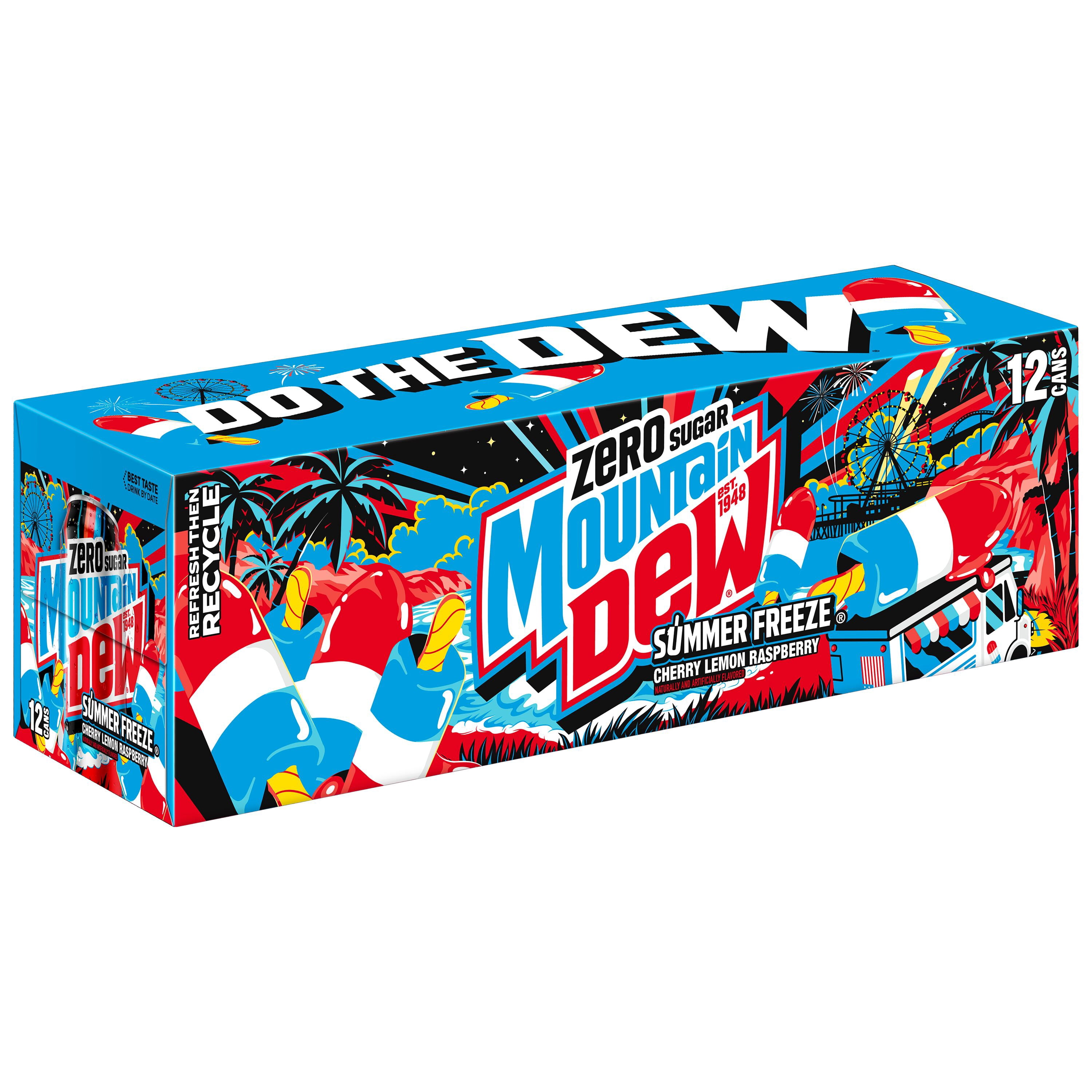 Mountain Zero Sugar Soda Pop,Summer Freeze 12 fl oz, 12 Pack
