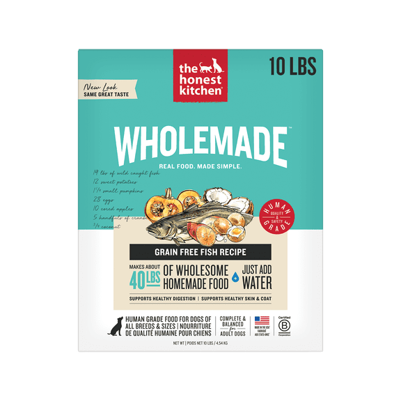 The Honest Kitchen Zeal: Natural Human Grade Dehydrated Dog Food, Grain Free White Fish, 10 lbs (Makes 40 lbs)