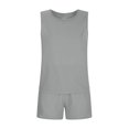 thumbnail image 4 of HongQid 2 Piece Outfit Set for Women Sleeveless Tank Top and Drawstring Shorts Casual Summer Matching Set with Pockets, 4 of 9