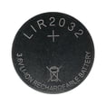 thumbnail image 1 of 3-Pack LIR2032 3.6 Volt Lithium Ion Button Battery, 1 of 1