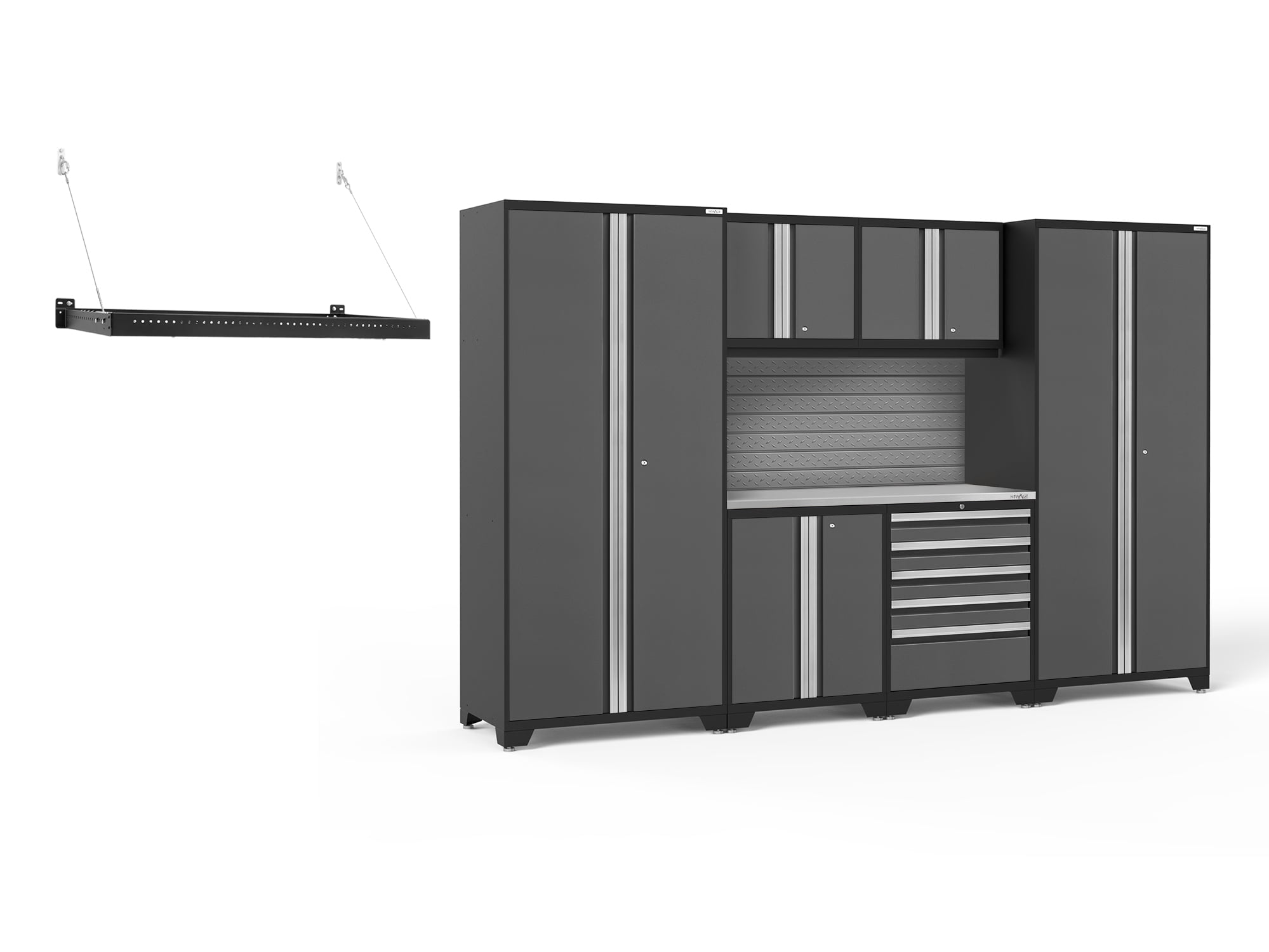 NewAge Products Pro Series Gray 8 Piece Set, Heavy Duty 18