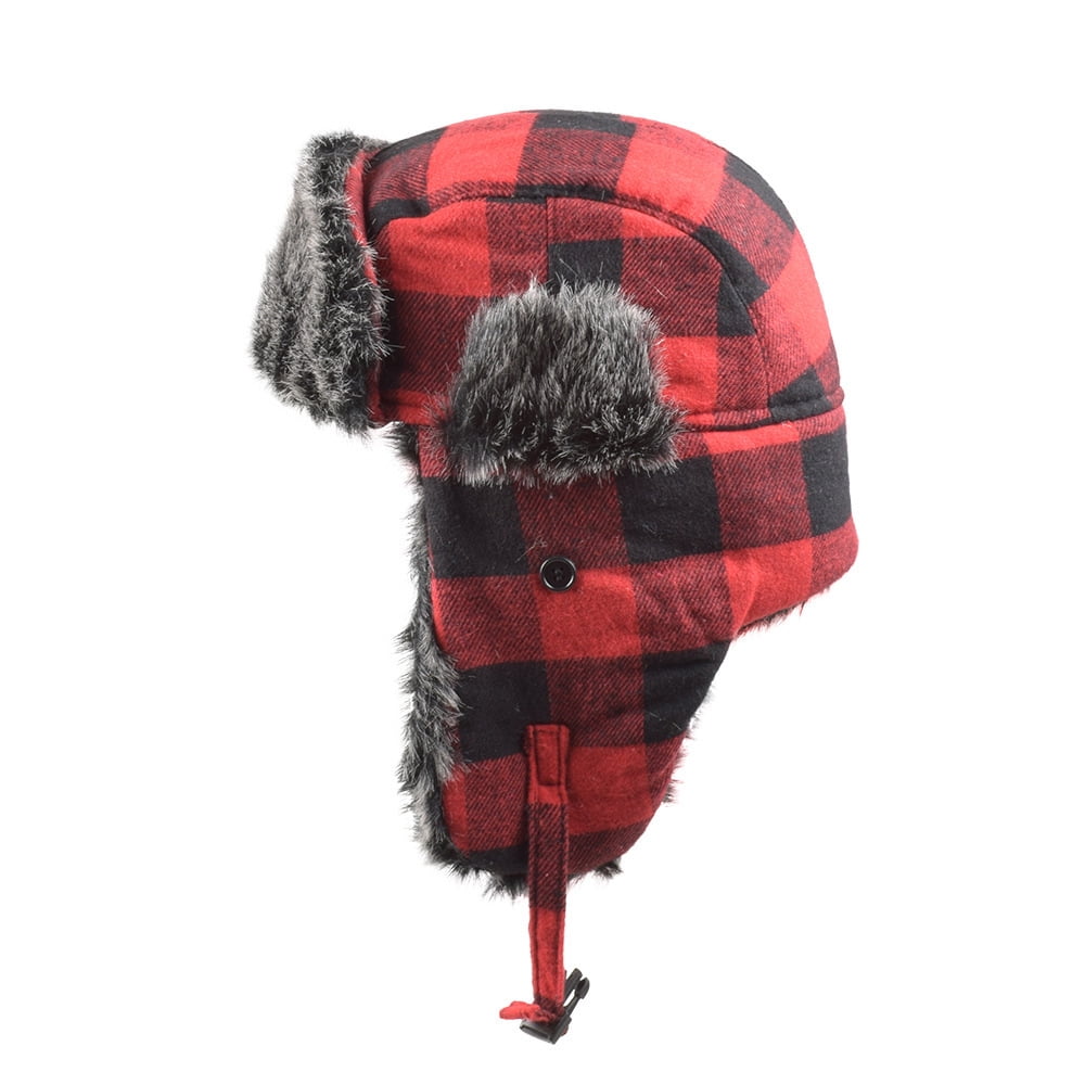 Winter Trapper Hat Bomber Hats Faux Fur 