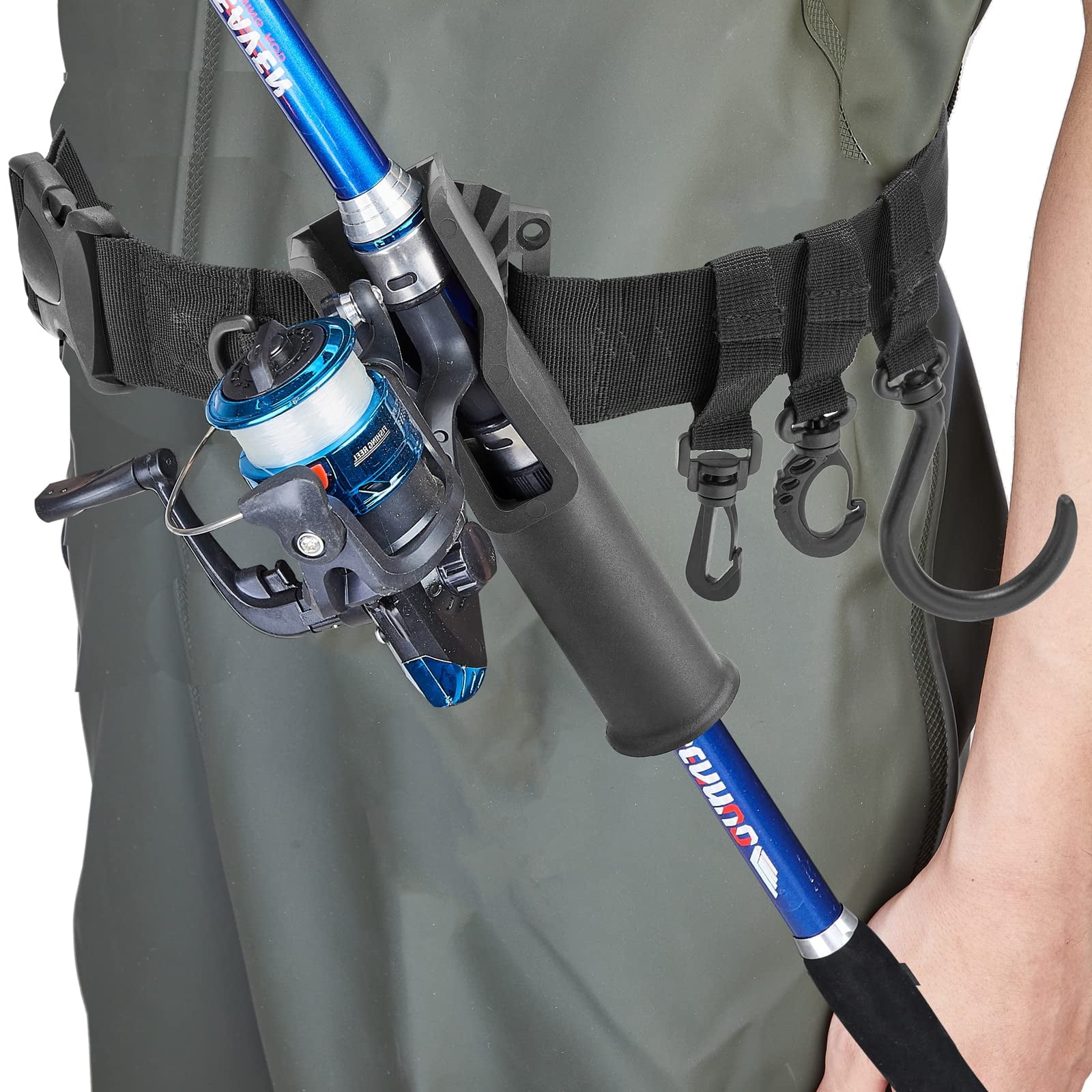 fishing belt rod holder AzReference Wading Belt Fishing Rod Holder - Universal Fit, 2
