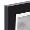 thumbnail image 4 of Gallery Solutions - 5"x7" Flat Black Picture Frame - Tabletop or Wall Mount - For 4"x6" Photos with Double White Mat - Versatile-Elegant For Home or Office Décor - Traditional Photo Frame, 4 of 8