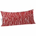 thumbnail image 2 of Red Striped Body Pillow Covers 20"x54", Classic Minimalist Waves Lines Pattern Soft Brushed Microfiber Breathable Throw Pillow Covers, Pillowcase with Zipper for Couch Sofa Bedroom Living Room, 2 of 9