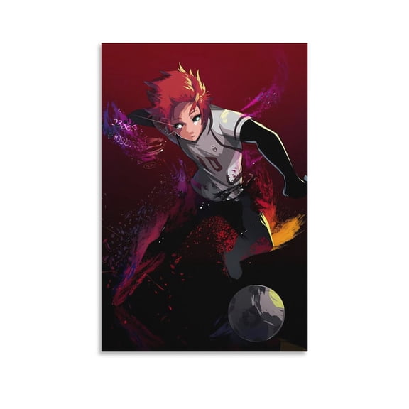 Poster Blue Lock Football Comics Room Aesthetic Poster Print Art Wall Painting Canvas Posters Gifts Modern Bedroom Decor 12x18inch(30x45cm)