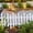 White, variant on Fasiaou Garden Fence With 3 Piece Fence Insert White Plastic Fence Garden Picket Fence Edgings Lawn Flowerbeds Plant Borders Decorative Garden Yard (1 Bulwarks, 2 Ground Penetration)