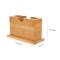 thumbnail image 2 of Raindrops Kitchen Napkin Holder Bamboo Napkin Storage Box Khaki 16x9.8x7.5in Removable Opening 1Pack, 2 of 8