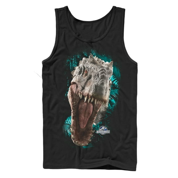 Men's Jurassic World Red-Eyed Monster  Tank Top Black Small