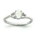 thumbnail image 1 of 925 Sterling Silver Created Opal Ring Birthstone October Gemstone, 1 of 6