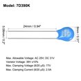 thumbnail image 3 of 30Pcs Resistor Dependiente de Voltaje AC 25V 7D390K Varistores de Disco Radial, 3 of 3