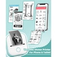thumbnail image 4 of Impresora Térmica de Pegatinas T02 - Mini Impresora Portátil sin Tinta con Bluetooth para iOS/Android, Ideal para Estudiantes, Journaling, Notas de Estudio y DIY (Incluye 3 Rollos de Papel), 4 of 8