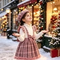 thumbnail image 2 of Mnyotv Long Sleeve Dress for Girls with Beret Hats Christmas Sweater Dresses Two Piece Set Toddler Winter Outfits Size 9-12Months, 2 of 5