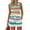 Orange, variant on JULMCOMO 2 Piece Sets for Women Striped Print Square Neck Lightweight Summer Short Sets Drawstring Waisted Lounge Outfits with Pockets Blue S