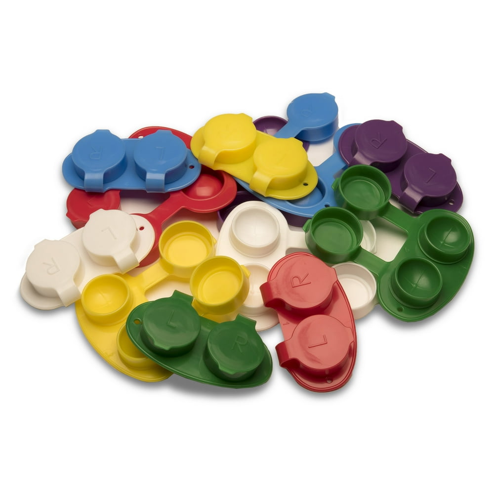 Flip Top Contact Lens Cases, Flat Bed, Deep Well, 12/pack, assorted