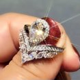 thumbnail image 2 of K-KED Fashion 925 Silver Rings Cubic Zirconia Wedding Engagement Delicate Jewelry Size 6-10-7-Silver, 2 of 9