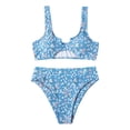 thumbnail image 4 of Bikini cómodo para mujer, traje de baño de dos piezas calado sólido, conjunto de ropa de playa OAVQHLG3B Store  lin121212, 4 of 4