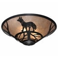 thumbnail image 5 of Meyda Tiffany 110552 22" W Fox On The Loose Flush Mount Ceiling Fixture - Silver, 5 of 5