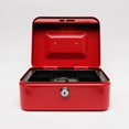 thumbnail image 2 of Pen+Gear Steel Cash Box with Key Lock, 7.87"W x 6.38"D x 3.5"H, Red, 2 of 5