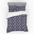thumbnail image 2 of Ambesonne Tropical Bedding Set 3 Pcs, Hawaiian Banana Leaves, Twin, Dark Lavender Pale Pink, 2 of 3