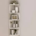 thumbnail image 2 of 2/4/5 Layers Wooden PVC Corner Shelf Burlywood Storage Shelf Boho Home Decoration Floating Wall Organizer Room Decors Aesthetic, 2 of 9