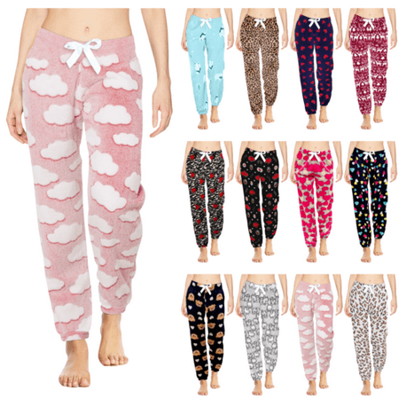 

3-Pack: Women s Ultra-Plush Micro Fleece Printed Pajama Pants