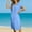 Blue#04, variant on Summer Dresses for Women Plus Size Lapel Cotton Linen Button Short Sleeve Shirt Dress Casual Solid Oversized V Neck Loose Beach Vacation Sundress Midi Dresses
