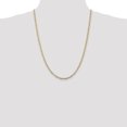 thumbnail image 2 of 14k Yellow Gold 24 Inch 3mm Concave Figaro Chain Necklace Pendant Charm, 2 of 9