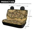thumbnail image 4 of CHAQLIN Vintage World Map Rear Bench Seat Covers for Cars, 2 Piece Dirt-Proof Decorative Back Seat Covers for Sedan and Truck, 4 of 4