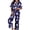 A262 Dark Purple, variant on Women's Halloween Pajama Set Funny Ghost Pumpkin Print Silk Button Down Long Sleeve Pjs Lounge Sleepwear Dark Purple M