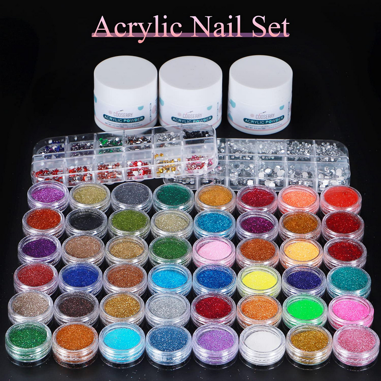 Starter Acrylic Kit #2 - 24 Colors Glitter Acrylic Powder Nail Kit –  Cooserry