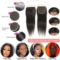 thumbnail image 5 of Bone Straight Human Hair Bundles with Closure HD Lace Closures with Bundles Brazilian Hair Weave Bundles with Closure Remy Hair, 5 of 6