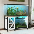 thumbnail image 5 of JOIVI 55-75 Gallon Aquarium Stand with Power Outlets & LED Light, Heavy Duty Metal Fish Tank Stand with Storage Cabinet, 1100lbs Capacity, White, 5 of 9