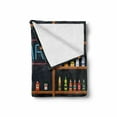thumbnail image 2 of Bar Soft Flannel Fleece Throw Blanket, Pub Stand with Chairs and Bottles of Alcohol Aligned Interior Cocktail Beverage, Cozy Plush for Indoor and Outdoor Use, 50" x 70", Multicolor, by Ambesonne, 2 of 6