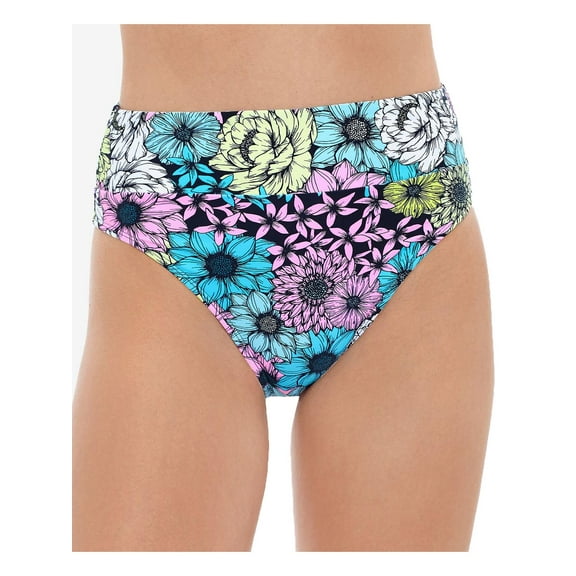 Salt   Cove Womens Juniors High Waist Floral Print Swim Bottom Separates