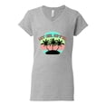 thumbnail image 2 of Wild Bobby, Pastel Color Hot Girl Summer, Streetwear, Women Standard V-Neck Tee, Heather Grey, Small, 2 of 4