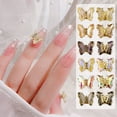 thumbnail image 2 of Milue Pack of 5 Spinning Nail Art Jewelry Charms Crystal Rhinestones 3D Butterfly, 2 of 21