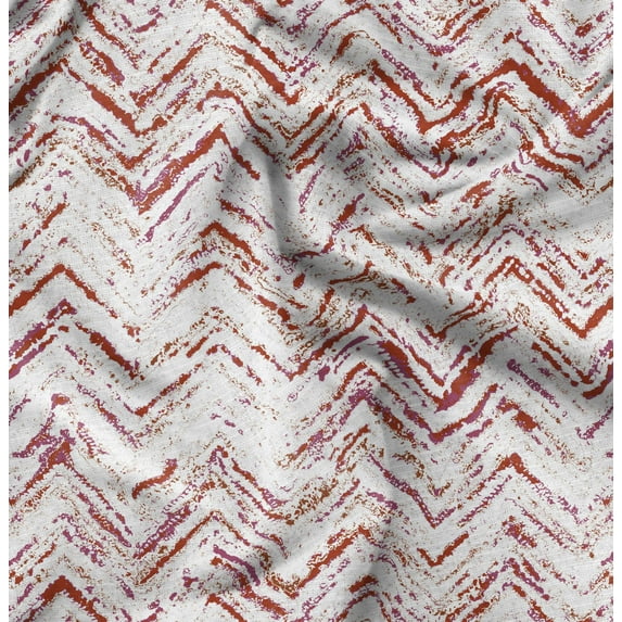 Soimoi Floral Print, Silk Fabric, Decor Sewing Fabric by The Yard 42 Inch Wide,Decorative Fabric for Shirts Suits Ties, Orange