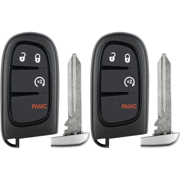 Key Fob Replacement for 2013-2018 Ram 1500 2500 3500 Car Keyless Entry Remote Control, GQ454T, 4 Buttons, 2Pcs